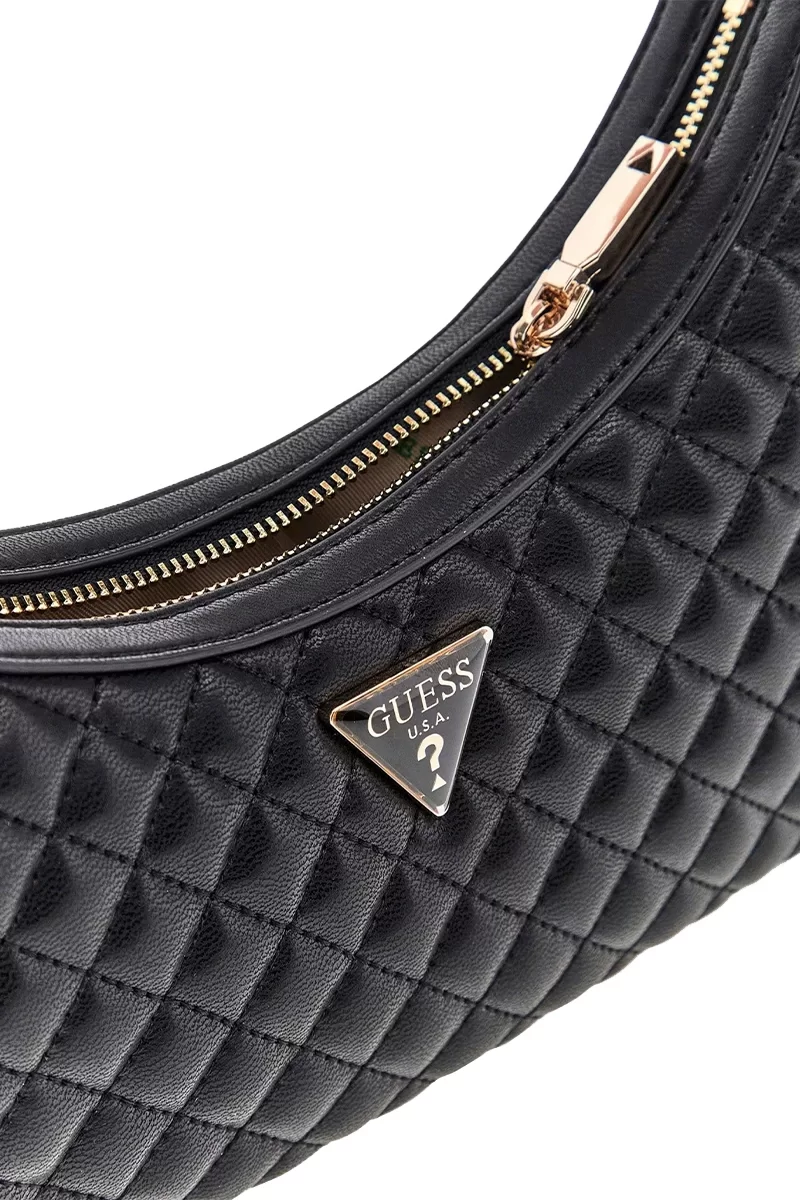 Guess Eco Rıanee Shoulder Bag Kadın Siyah Omuz Çantası HWEQG954117-BLA