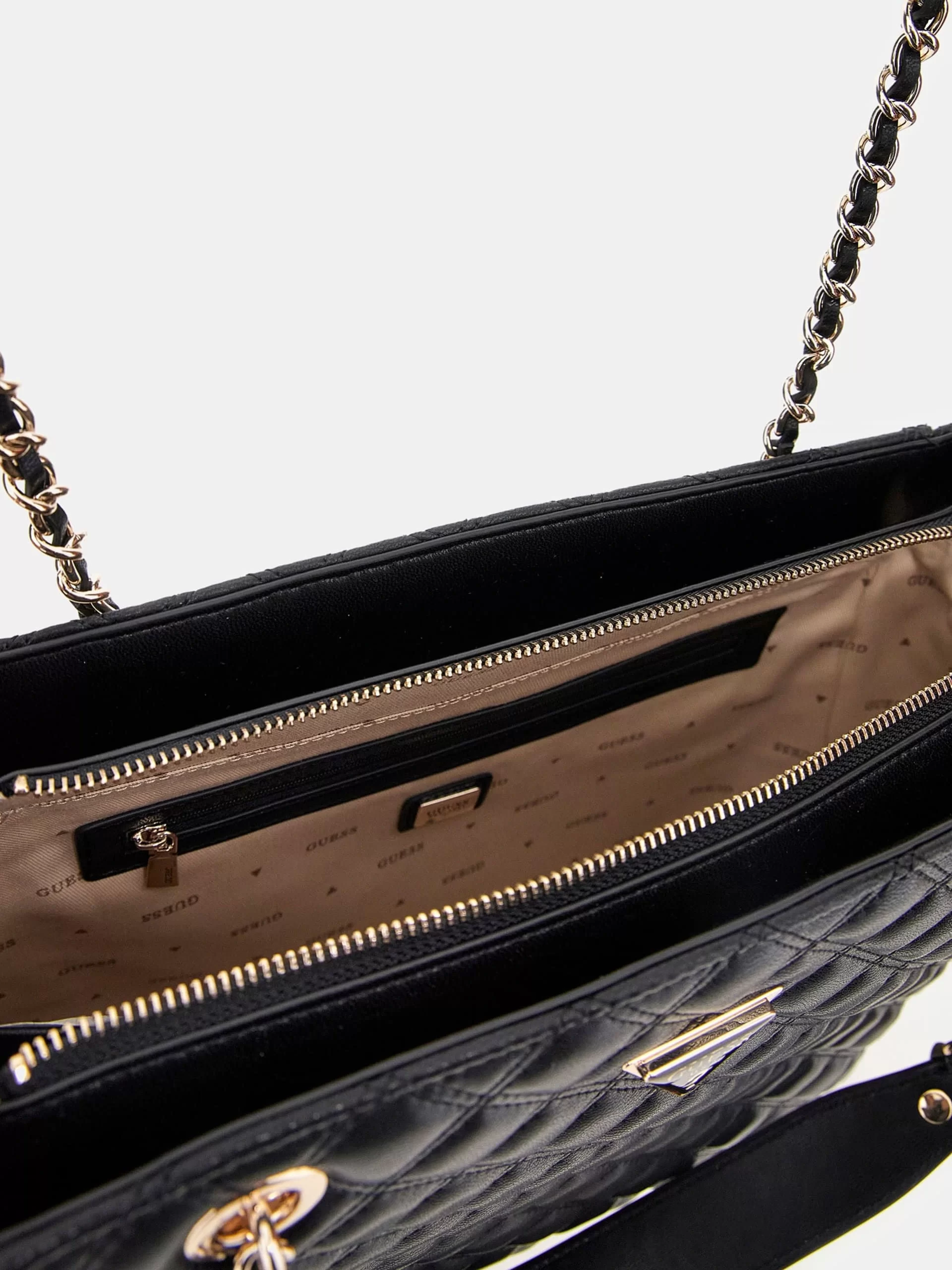 Guess GIULLY LARGE TOTE Kadın Siyah Omuz Çantası HWQG8748240-BLA