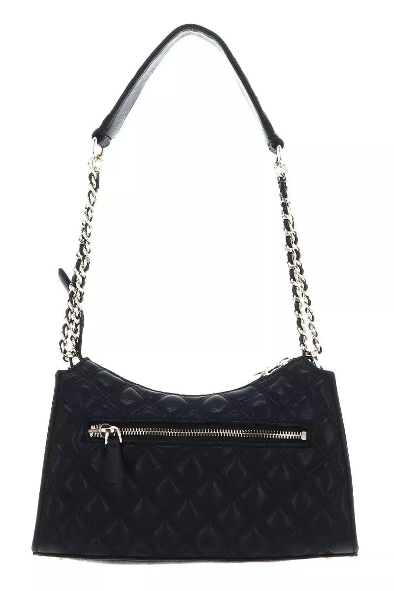 Guess GIULLY TOP ZIP SHOULDER BAG Kadın Siyah Omuz Çantası HWQG8748130-BLA