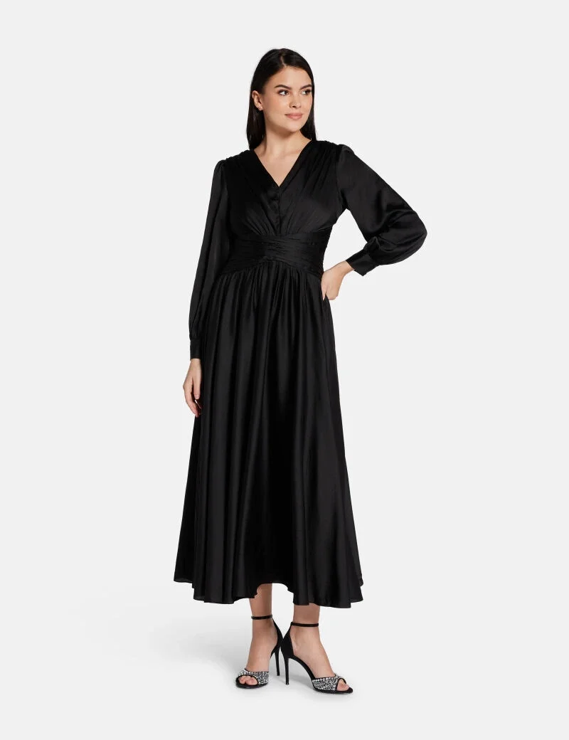 Guess HELENE MAXI DRESS Kadın Siyah Elbise W5PK1XWD8G2-JBLK