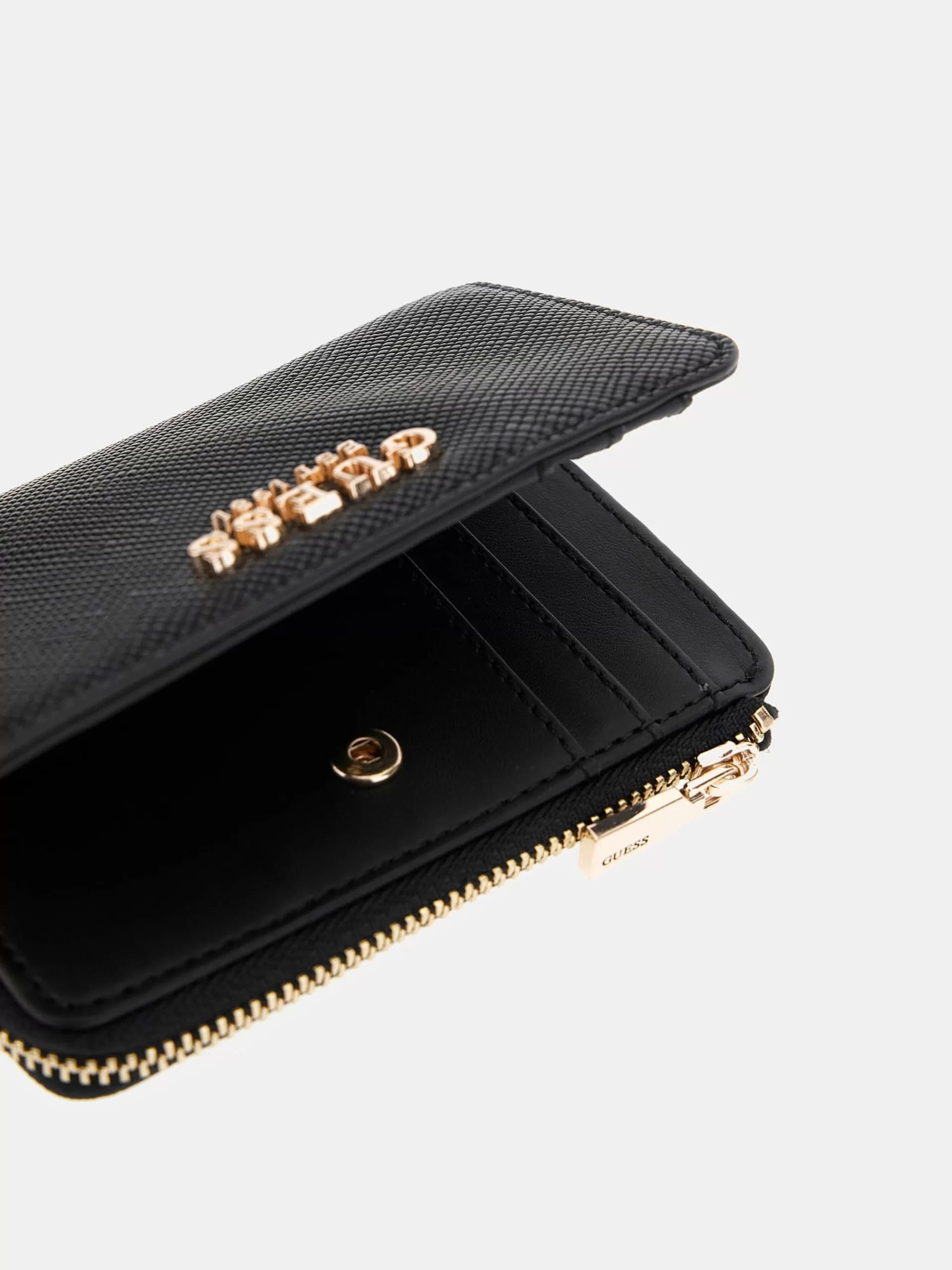 Guess LAUREL SLG ZIP ARND CARD CASE Kadın Siyah Cüzdan SWZG8500156-BLA