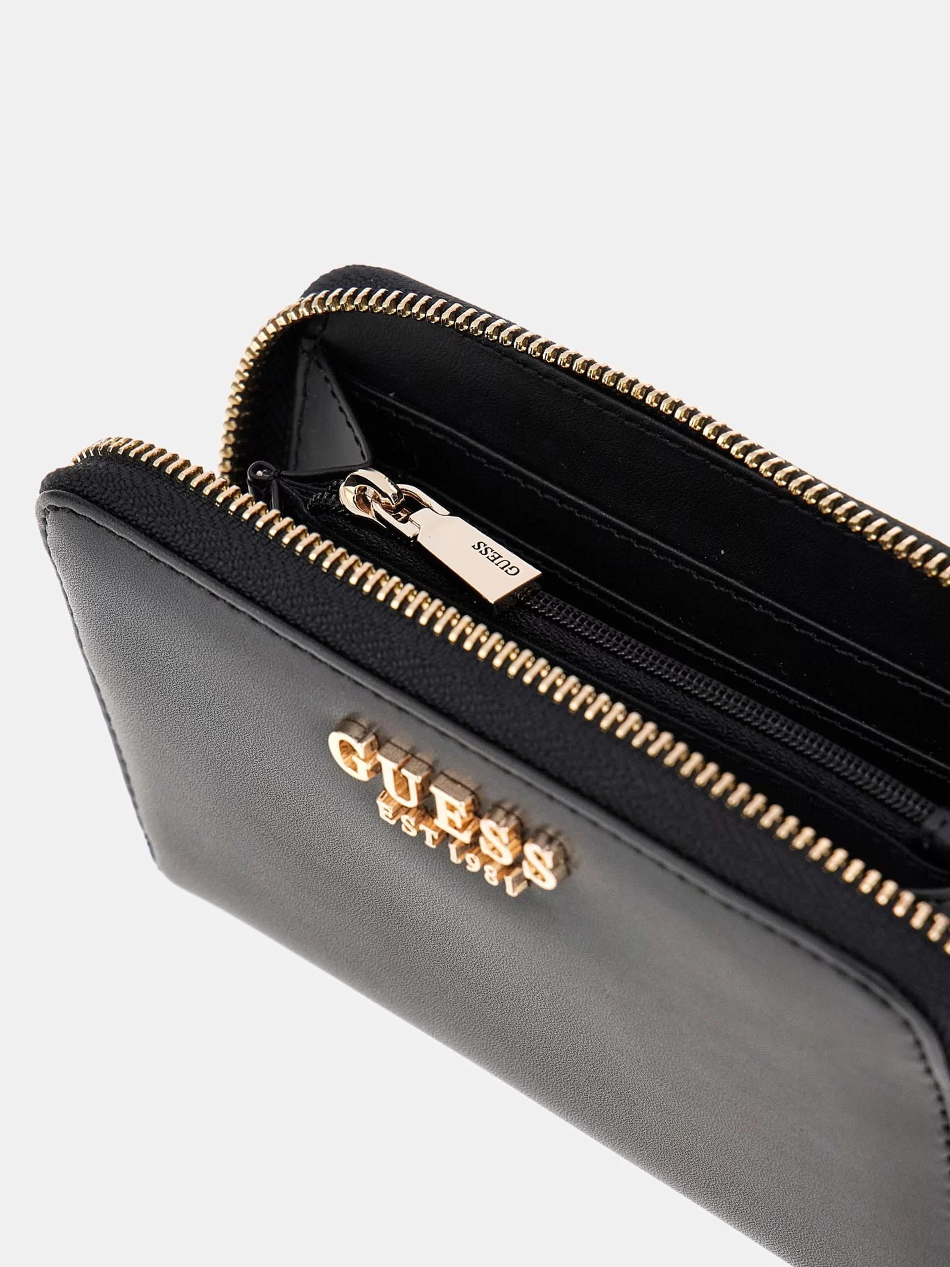 Guess LAUREL SLG MEDIUM ZIP AROUND Kadın Siyah Cüzdan SWVC8500140-BLA