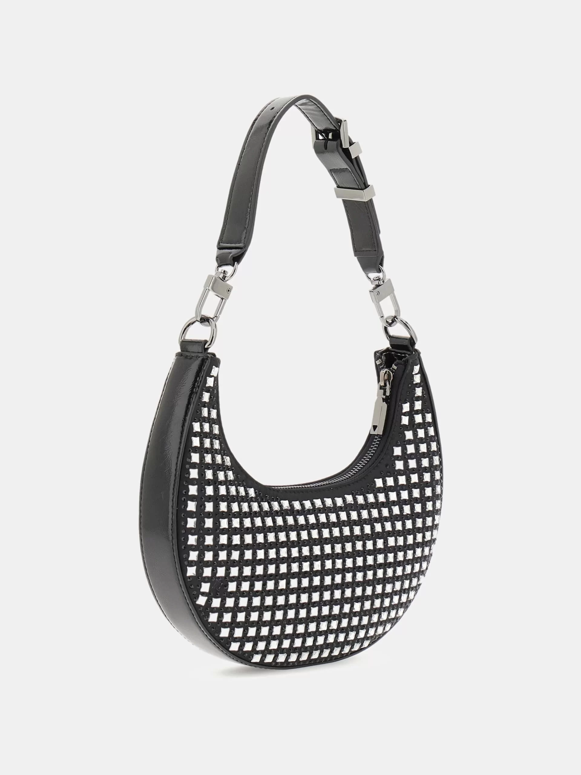 Guess Lua Small Hobo Kadın Siyah Omuz Çantası HWIM9205010-BLA