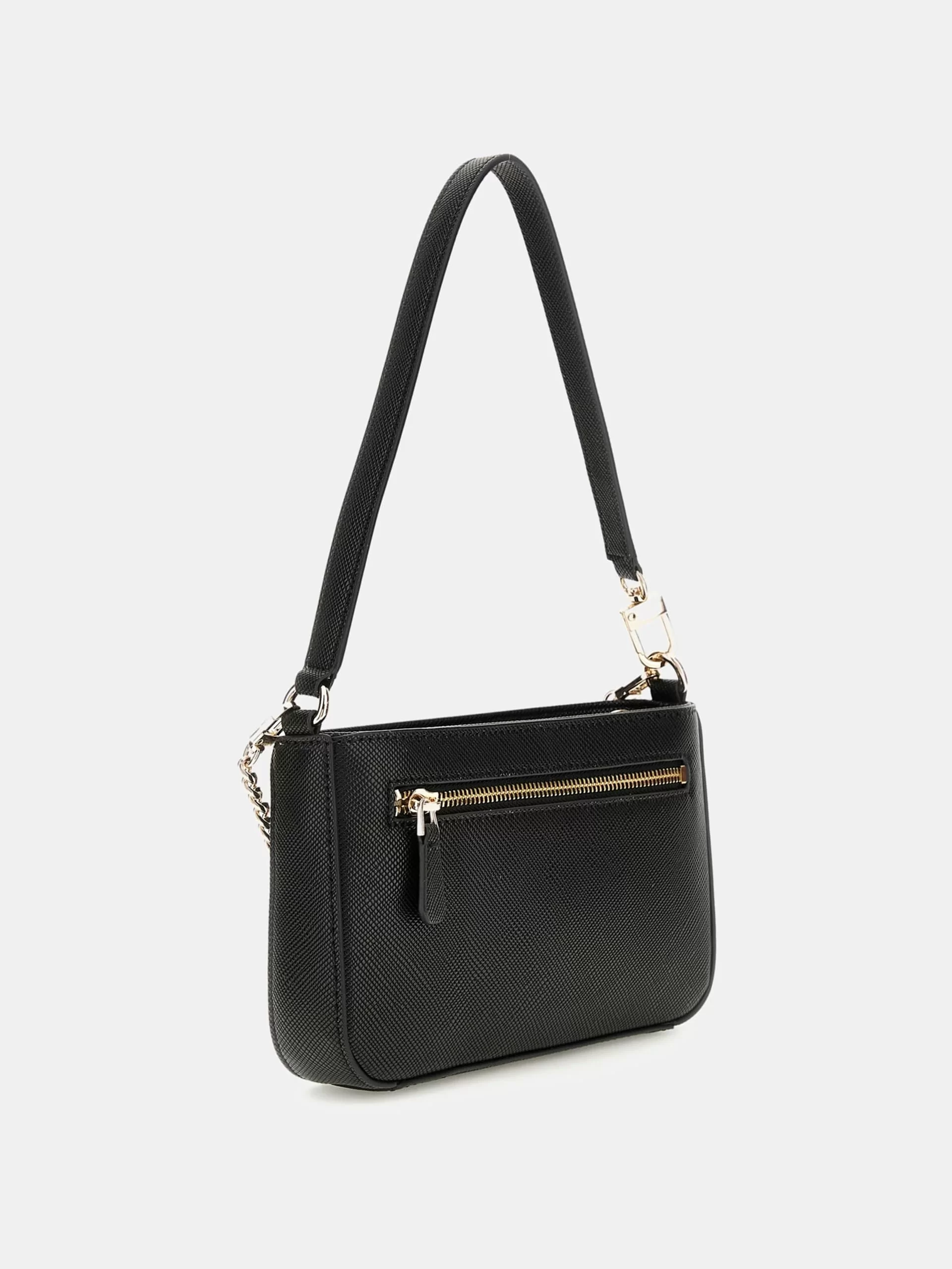 Guess NOELLE MINI TOP ZIP SHOULDER Kadın Siyah Mini Çanta HWZG7879720-BLA