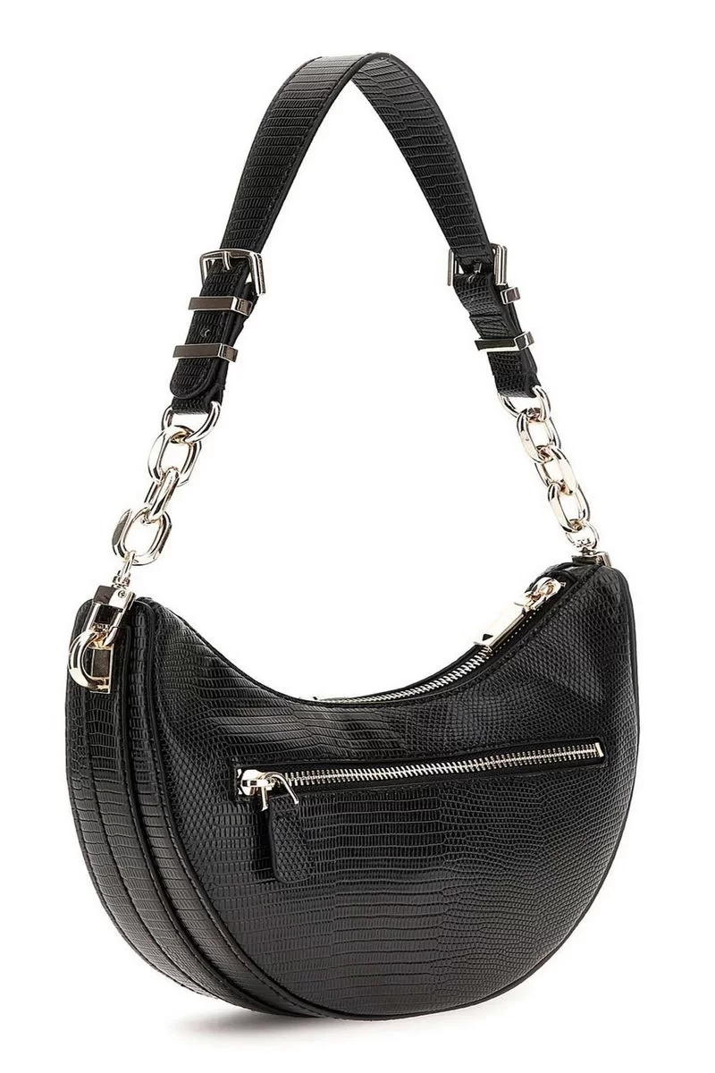 Guess ORLINA TOP ZIP SHOULDER BAG Kadın Siyah Omuz Çantası HWKG9531180-BLA