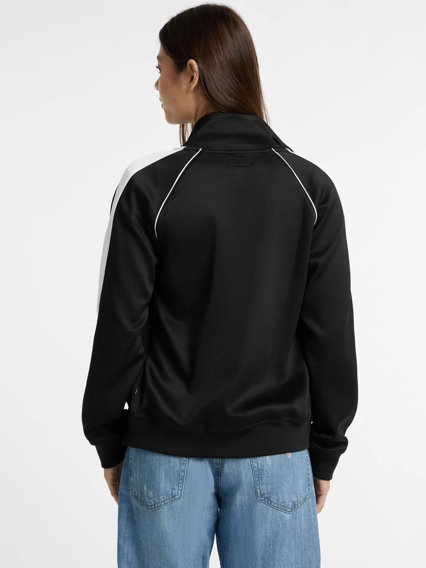 Guess Jeans GJ TRICOT TRACK JACKET Kadın Siyah Eşofman Üstü W5GQ38KB212-JBLK