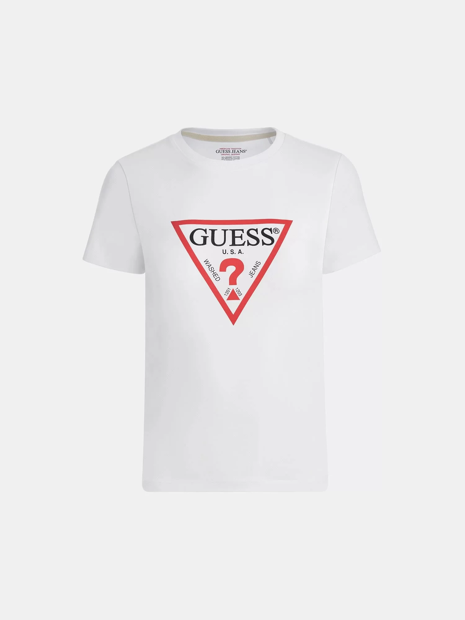 Guess Jeans GJ SS CN SLIM ICONIC Kadın Beyaz T-shirt W4YI04J1314-G011