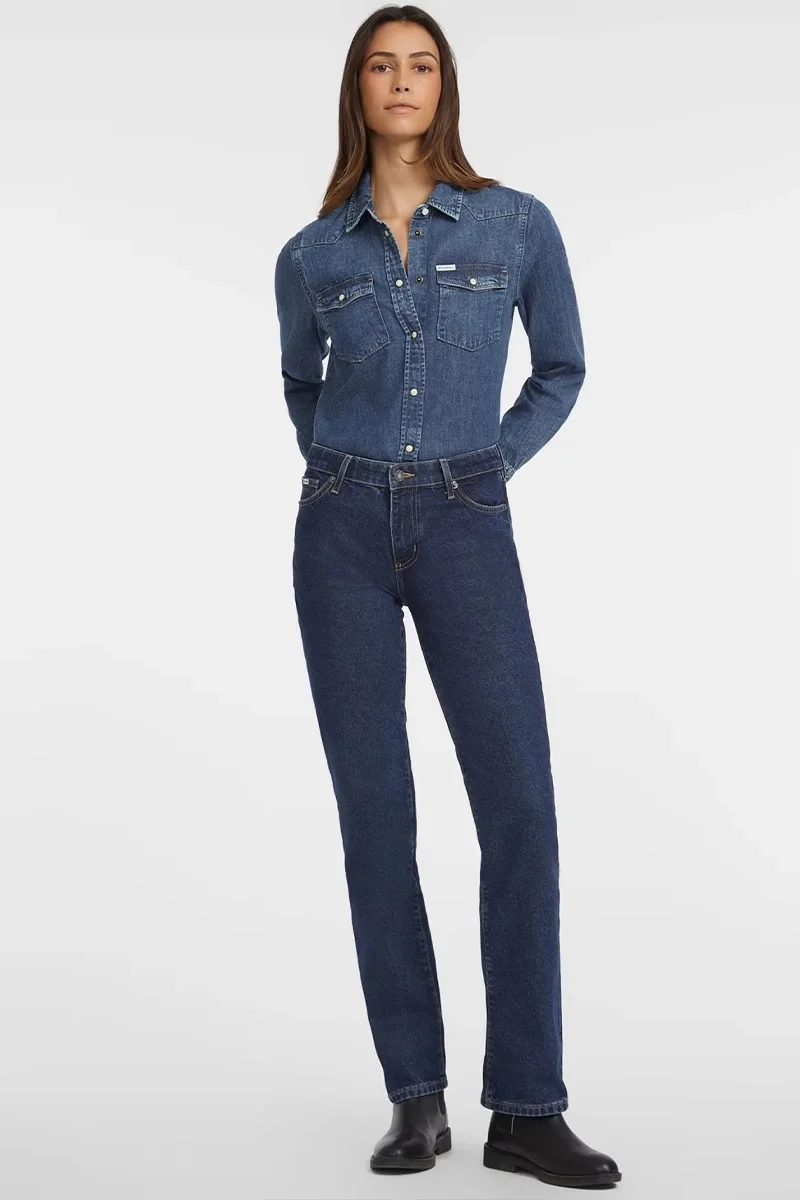 Guess Jeans Kadın Mavi Denim Gömlek W4YH35D5EI3-D4RW