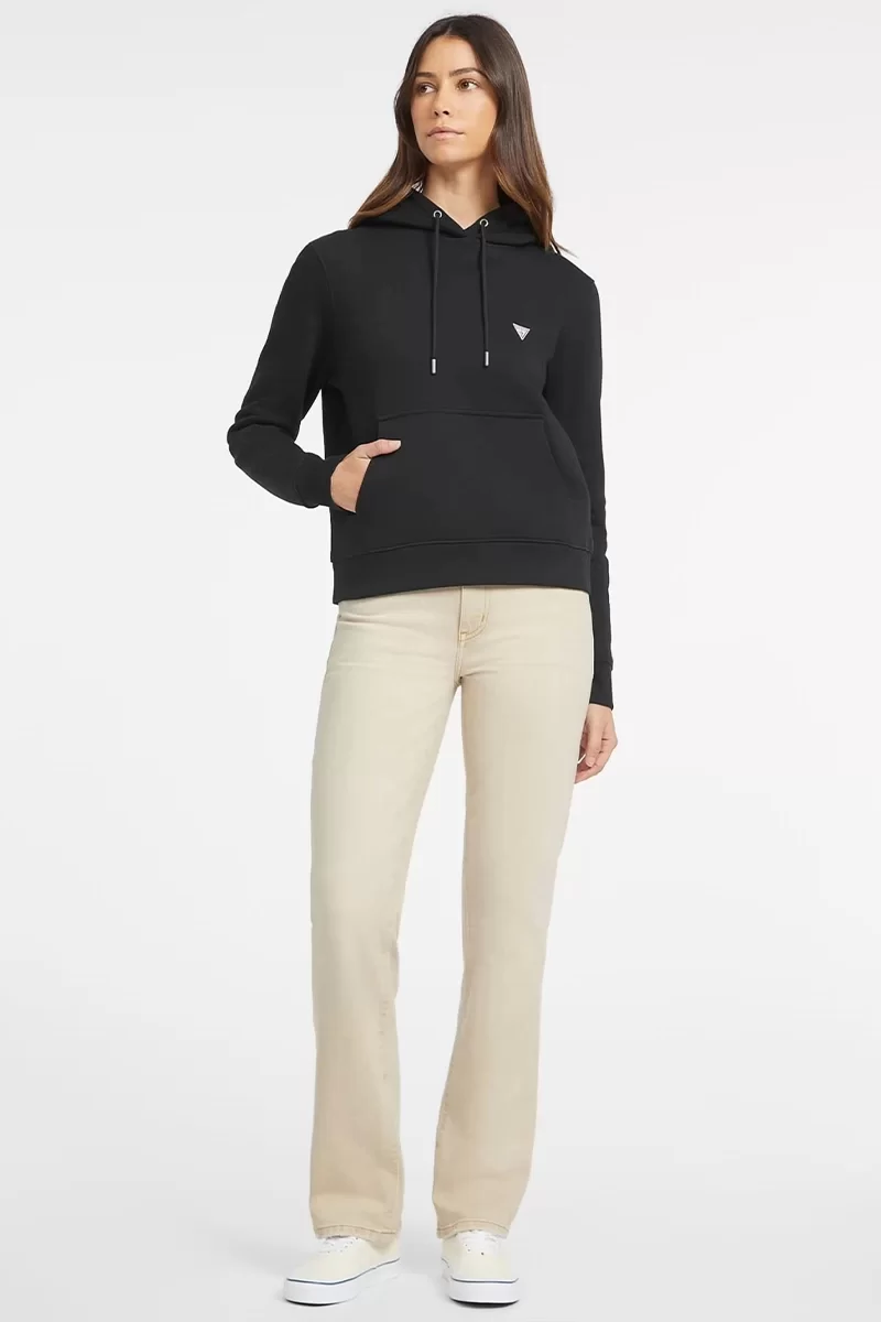 Guess jeans Gj Hood Reg Mını Trıang Sweat Kadın Siyah Sweatshirt W4YQ04KC811-JBLK