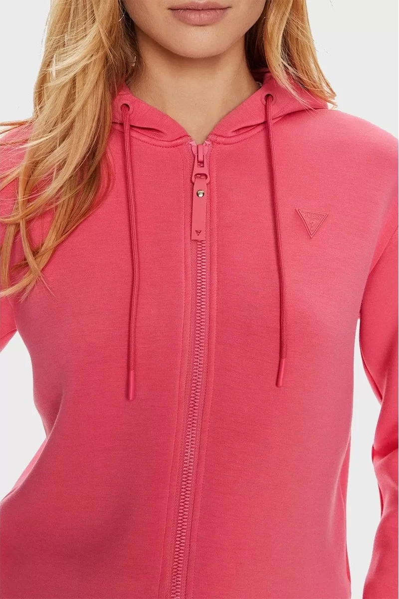 Guess Allıe Scuba Hoodıe Zıp Sweatsh Kadın Pembe Eşofman Üstü V3RQ11K7UW2-G65P