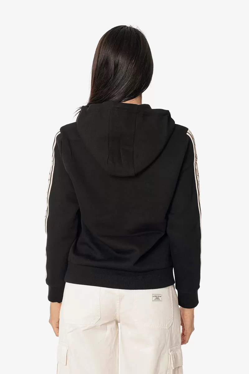 Guess Carla Hooded Sweatshırt Kadın Siyah Sweatshirt V4YQ11KB3P2-JBLK