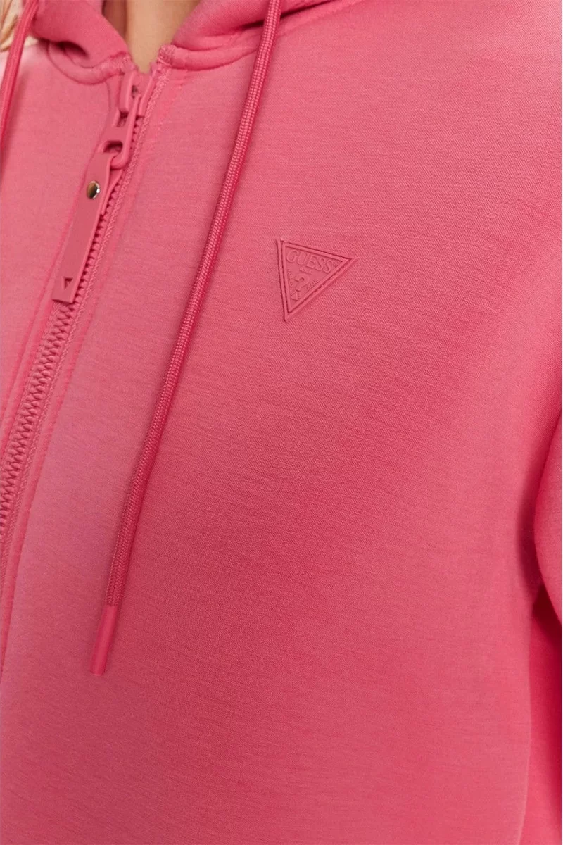 Guess Allıe Scuba Hoodıe Zıp Sweatsh Kadın Pembe Eşofman Üstü V3RQ11K7UW2-G65P