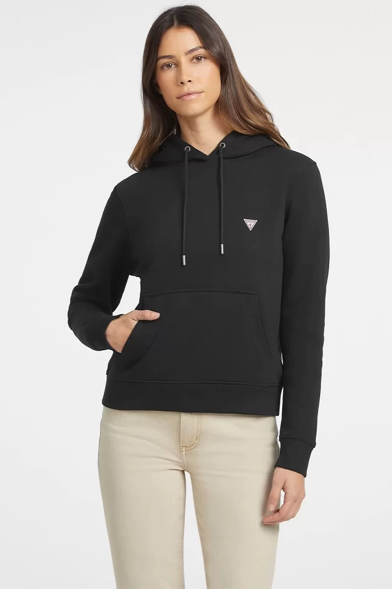 Guess jeans Gj Hood Reg Mını Trıang Sweat Kadın Siyah Sweatshirt W4YQ04KC811-JBLK