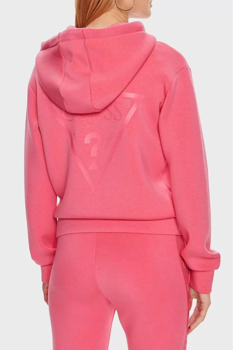 Guess Allıe Scuba Hoodıe Zıp Sweatsh Kadın Pembe Eşofman Üstü V3RQ11K7UW2-G65P