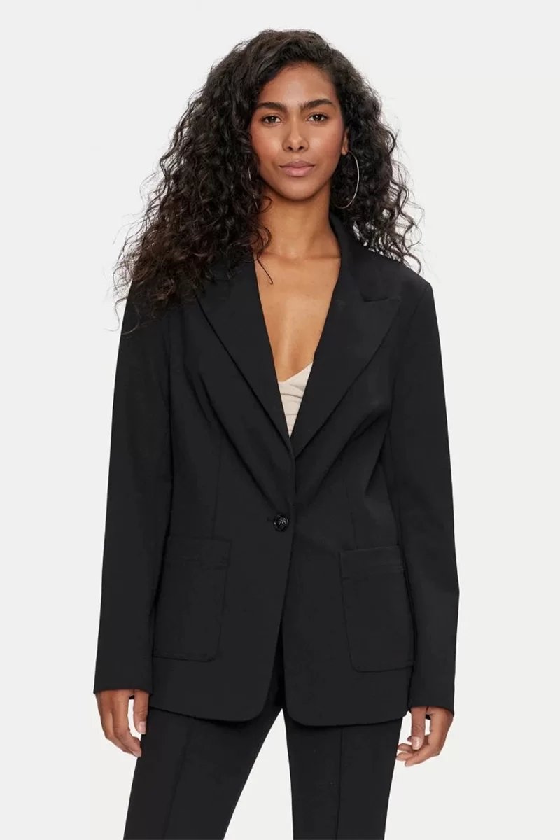 Guess LS NEW CARLY BLAZER Kadın Siyah Blazer Ceket W4YN33KCBO2-JBLK