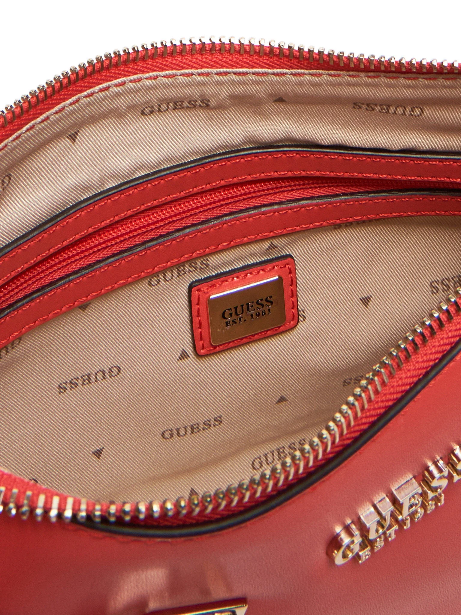 Guess LORELEI TOP ZIP SHOULDER BAG Kadın Turuncu Omuz Çantası HWVG9639180-CRD