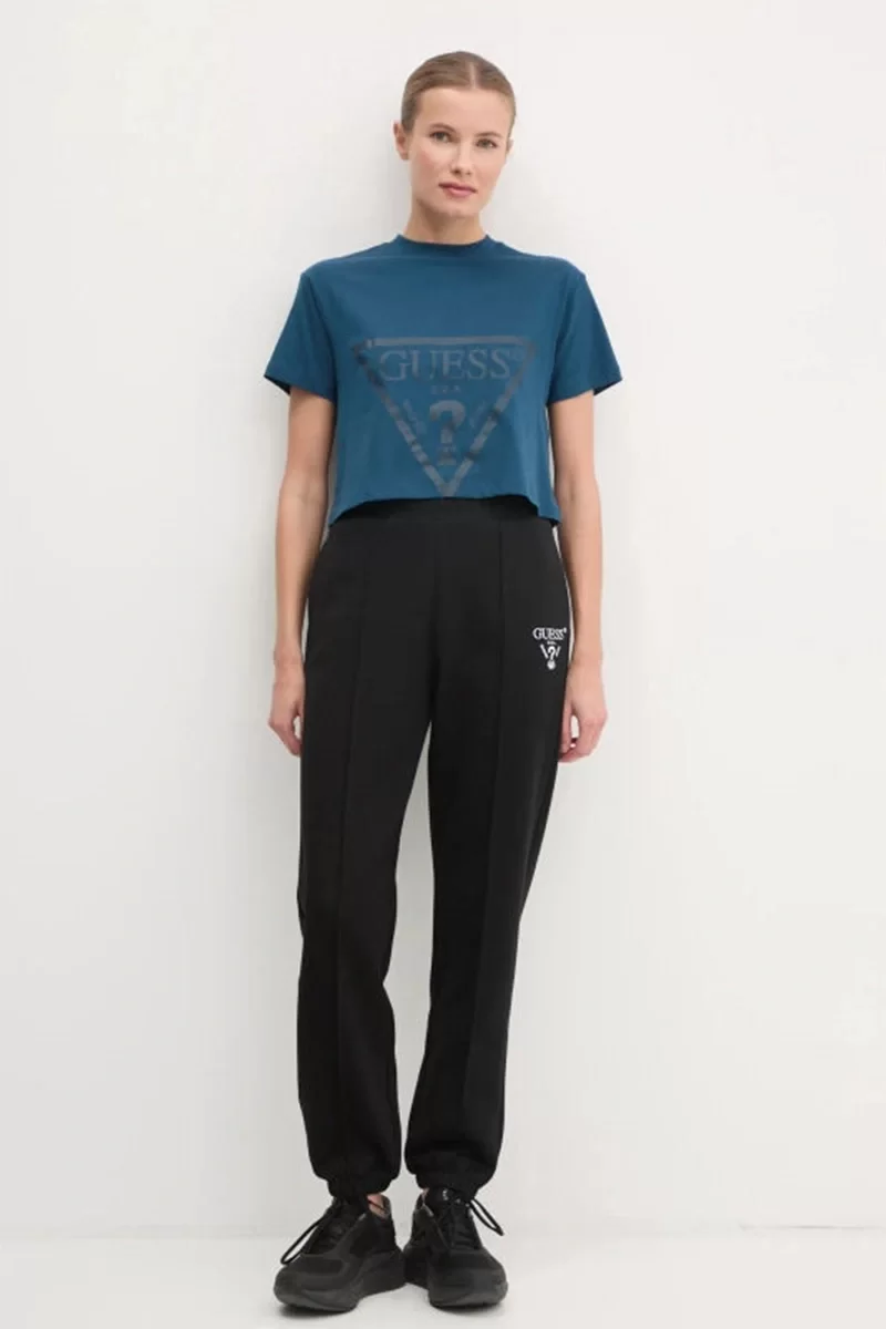 Guess ADELE CROP T-SHIRT Kadın Mavi T-shirt V2YI06K8HM0-G7HG
