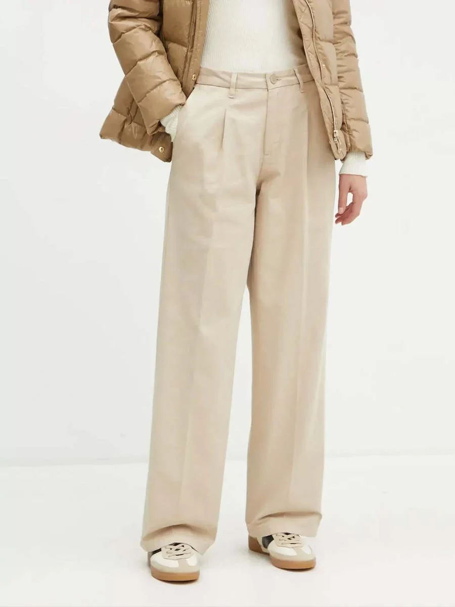 Guess Jeans GJ WIDE LEG TROUSER Kadın Krem Pantolon W4BB44WGCV2-G053