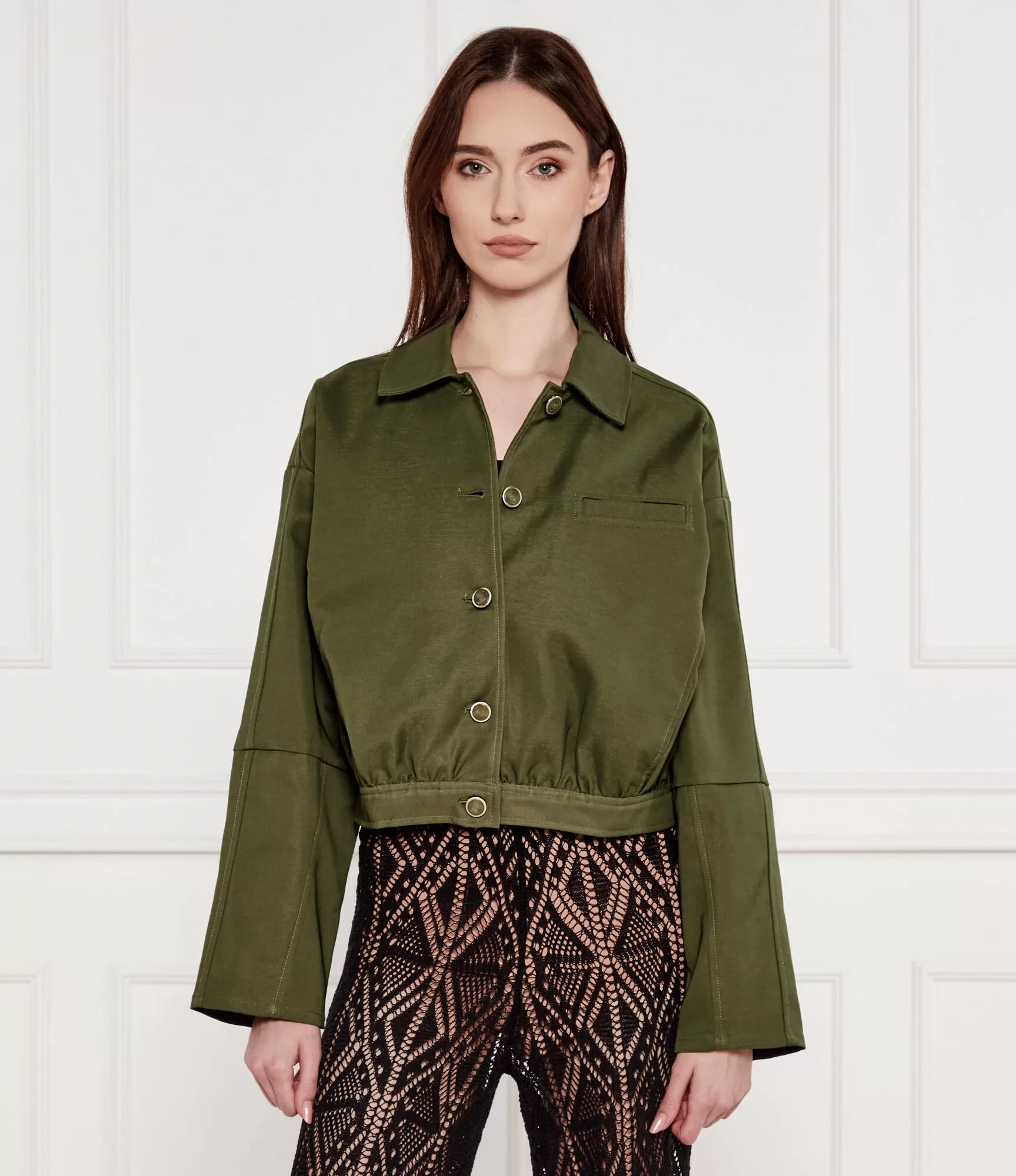 Guess Ls Rıan Twıll Jkt Kadın Yeşil Ceket W5GL27WH872-A838