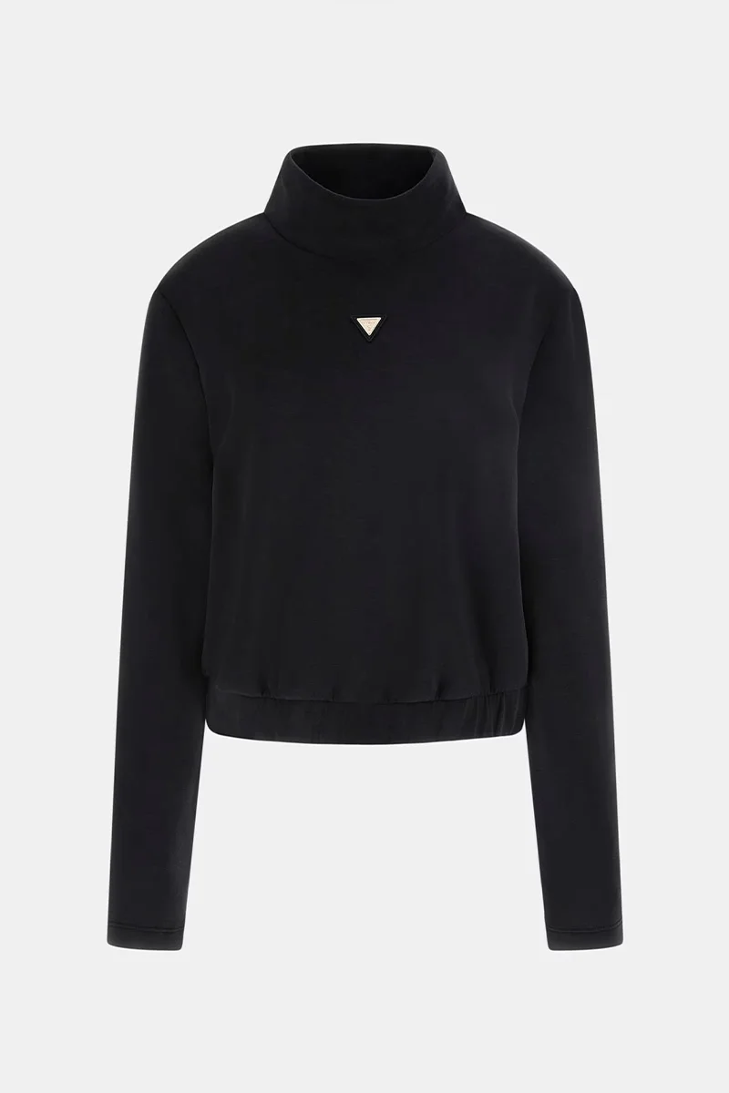 Guess Olympe Kadın Siyah Aktif Modal Karışımlı Scuba Sweatshirt V4YQ05KCAY2-JBLK