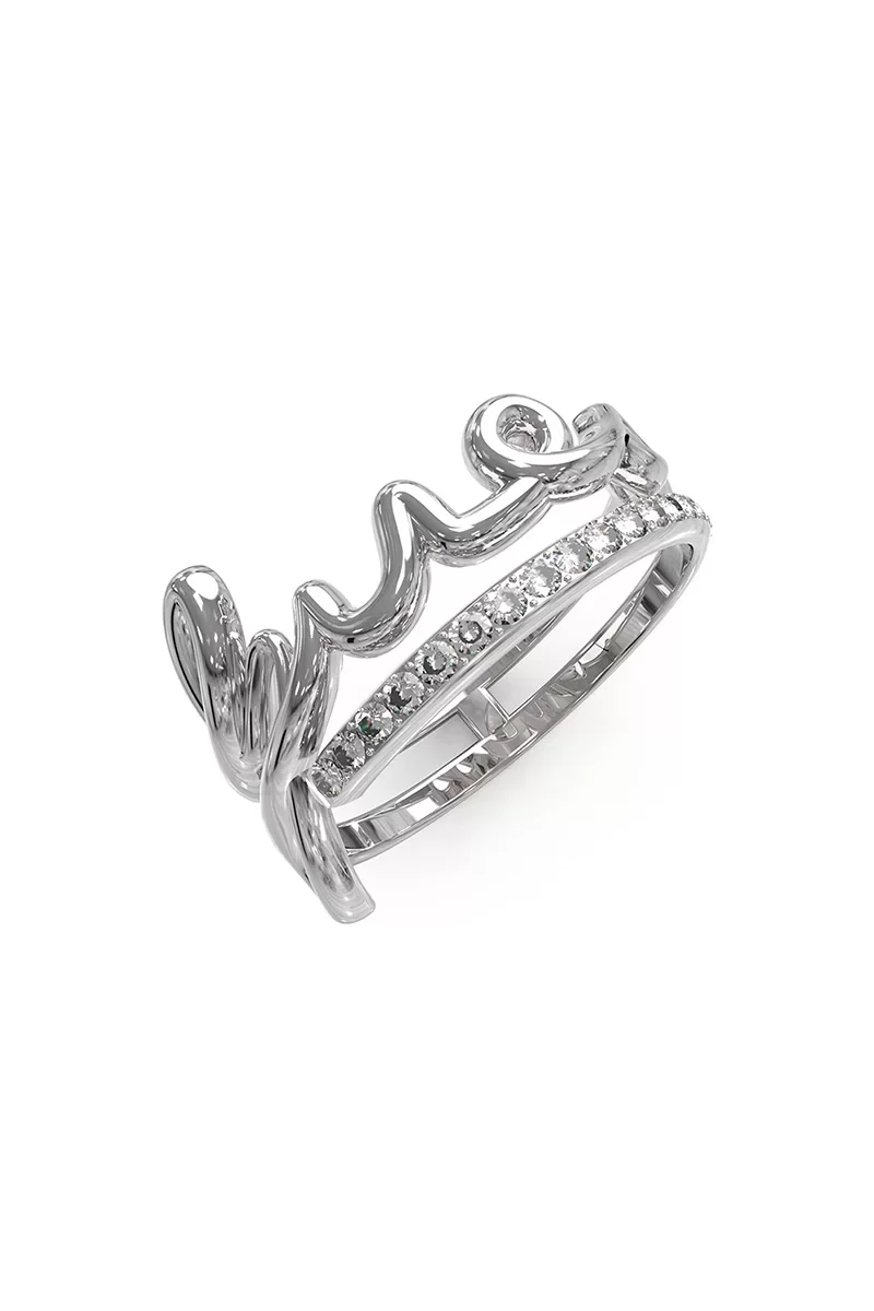 Guess Kadin Metalik Gri Yüzük JGUJUBR03315JWRH54