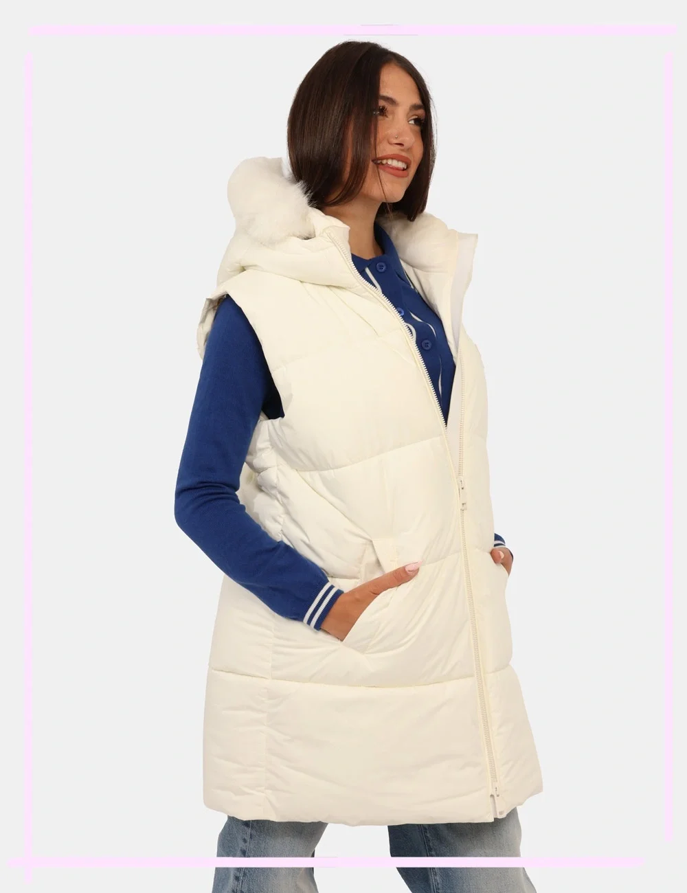 Guess Katrina Kadın Beyaz Yelek W5BL81W3282-G012