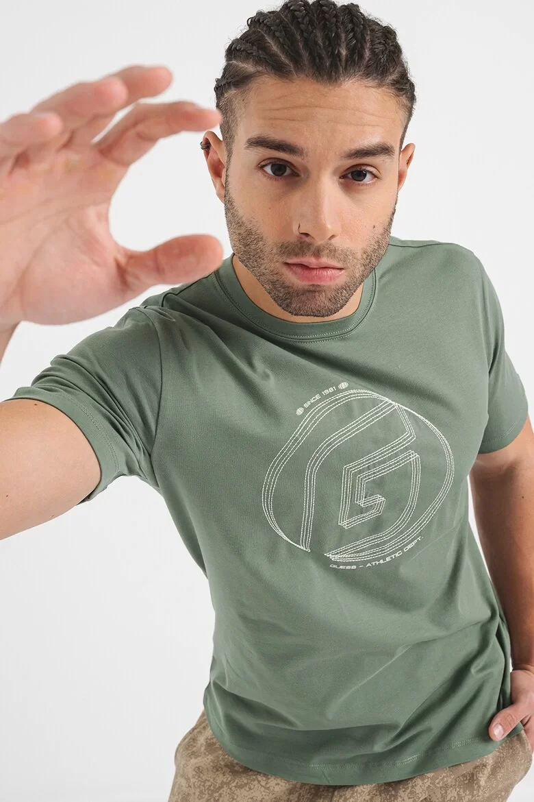 Guess Kefka Cn T-Shırt Erkek Yeşil T-Shirt Z5RI01J1314-G8AW
