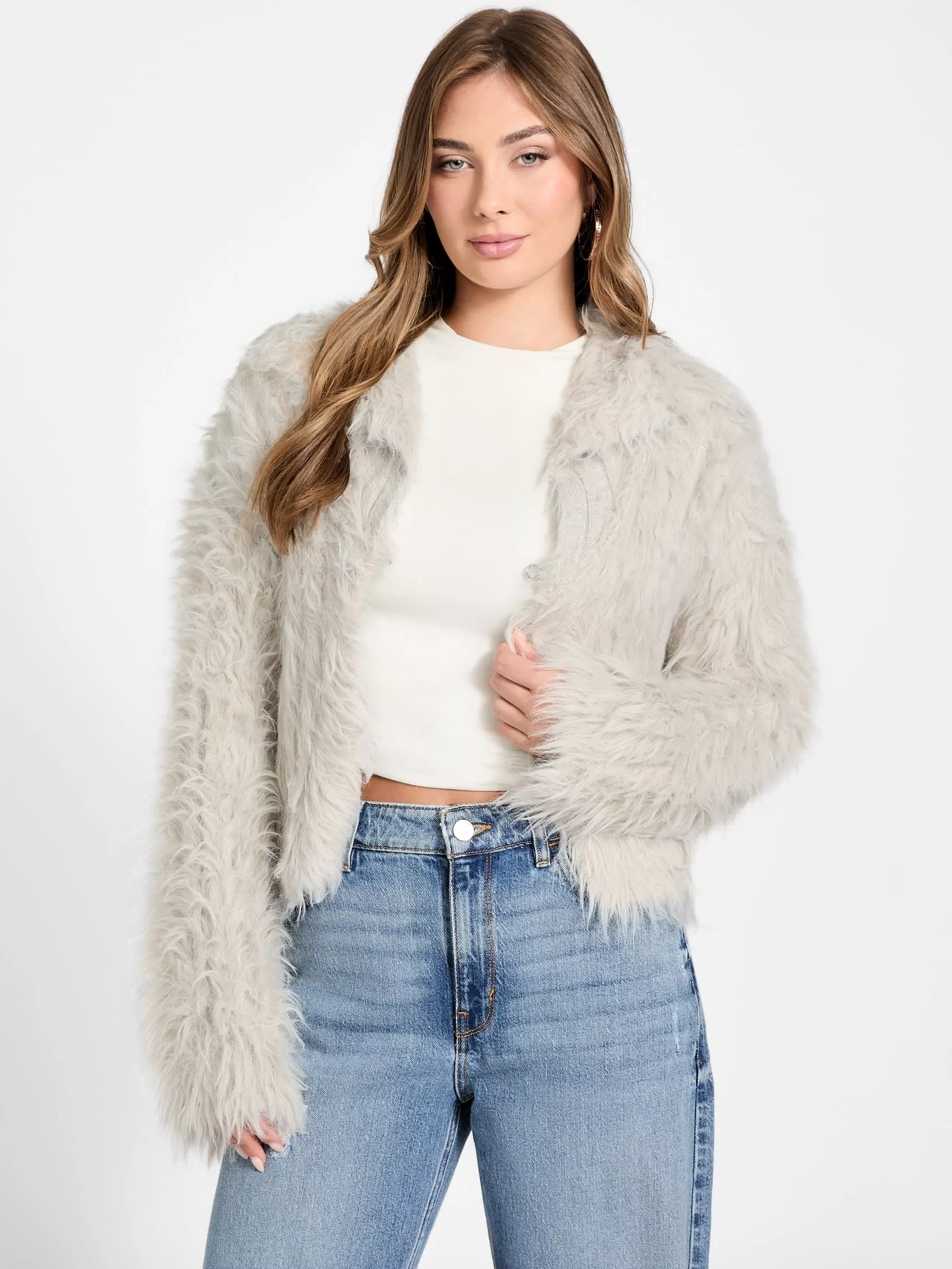 Guess Lara Kadın Bej Yün Karışımlı Triko W5BR60Z0880-F9AW