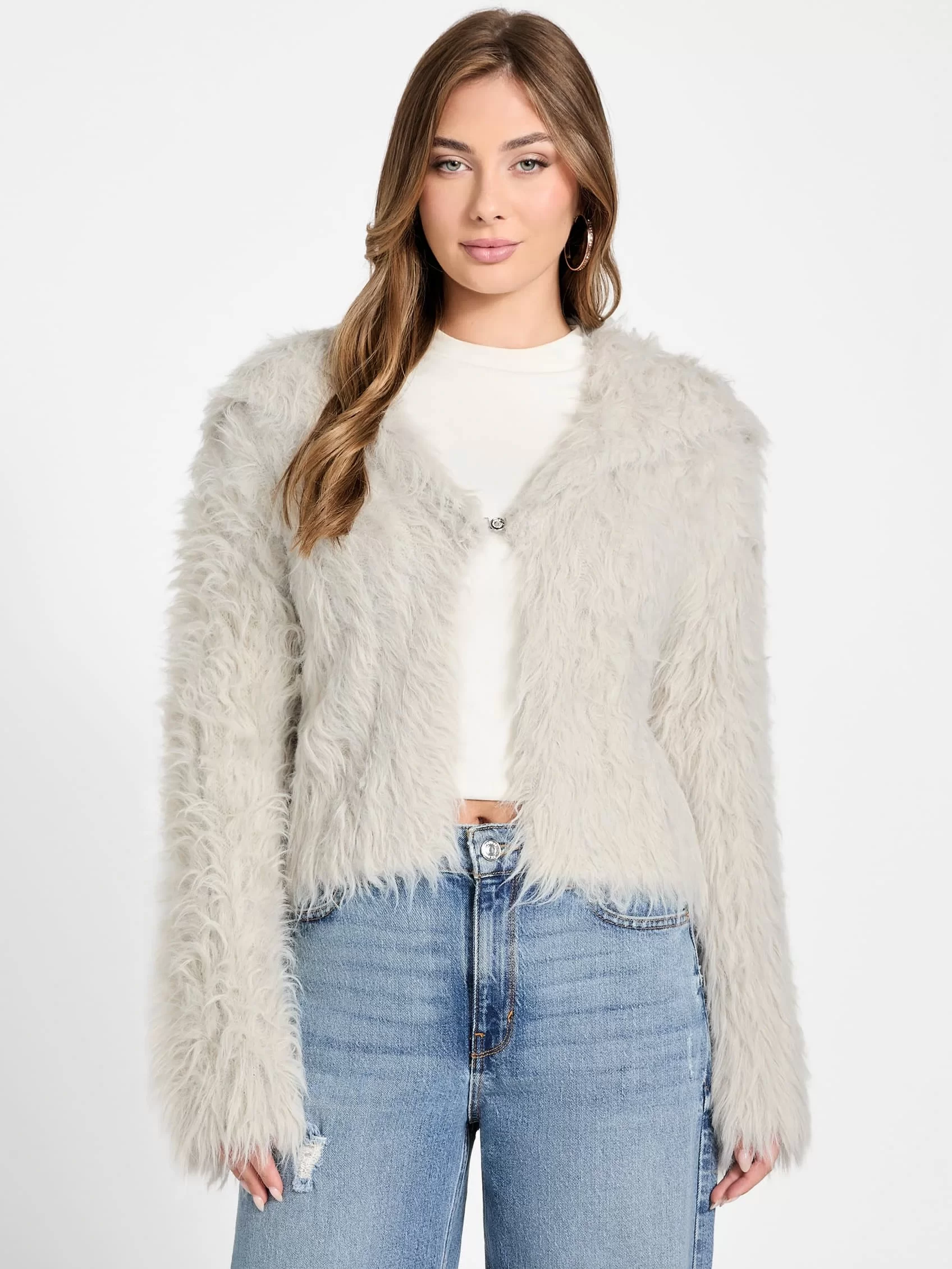Guess Lara Kadın Bej Yün Karışımlı Triko W5BR60Z0880-F9AW