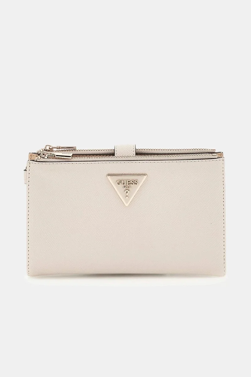 Guess LAUREL SLG DBL ZIP ORGANIZER Kadın Ekru Cüzdan SWZG8500157-BON
