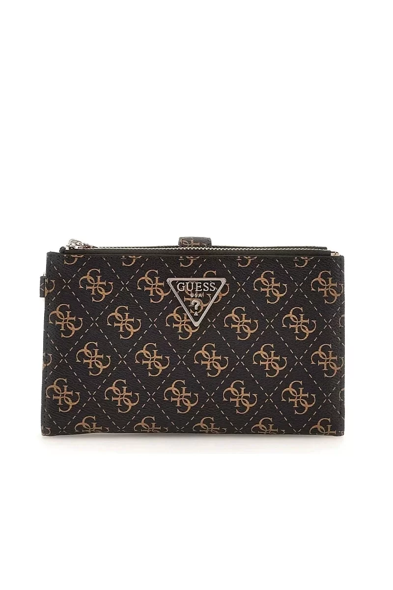 Guess LAUREL SLG DBL ZIP ORGANIZER Kadın Kahverengi Cüzdan SWQE8500157-BNL