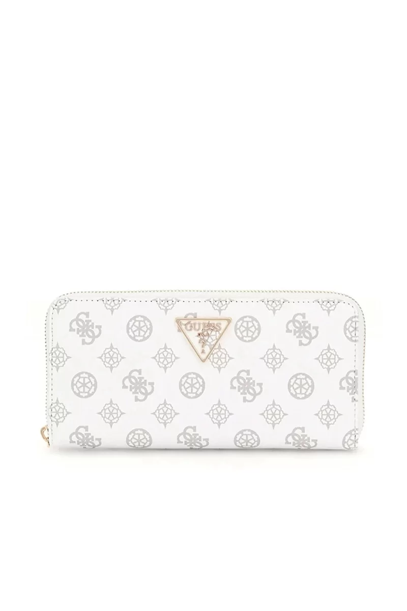 Guess LAUREL SLG LARGE ZIP AROUND Kadın Beyaz Cüzdan SWPG8500146-WLO