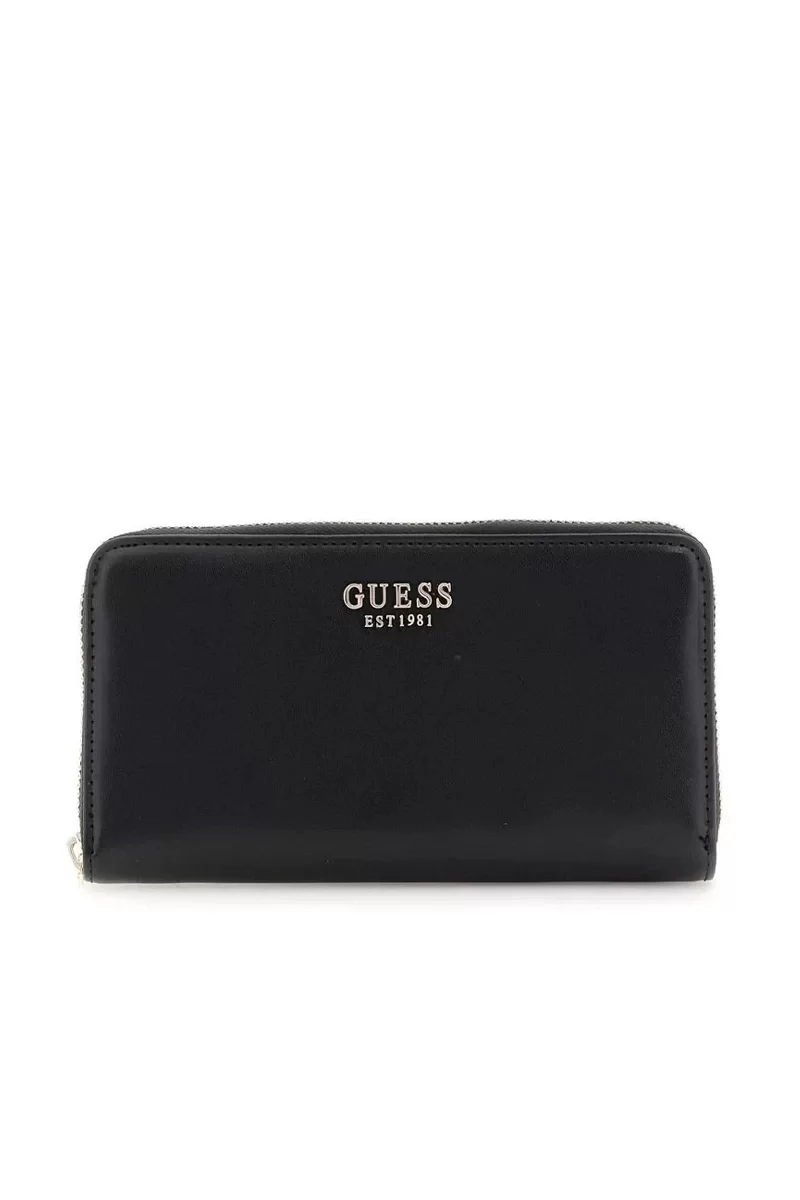 Guess Laurel Slg Large Zıp Around Kadın Siyah Cüzdan SWVC8500146-BLA