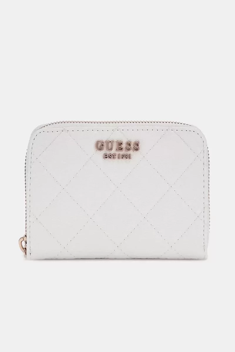 Guess LAUREL SLG MEDIUM ZIP AROUND Kadın Beyaz Cüzdan SWGG8500140-WHI