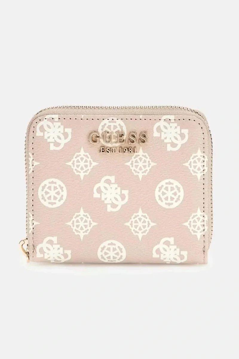 Guess LAUREL SLG SMALL ZIP AROUND Kadın Bej Cüzdan SWPG8500137-SDL