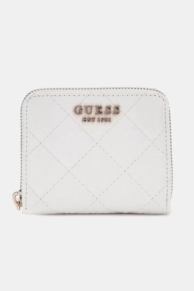Guess LAUREL SLG SMALL ZIP AROUND Kadın Beyaz Cüzdan SWGG8500137-WHI