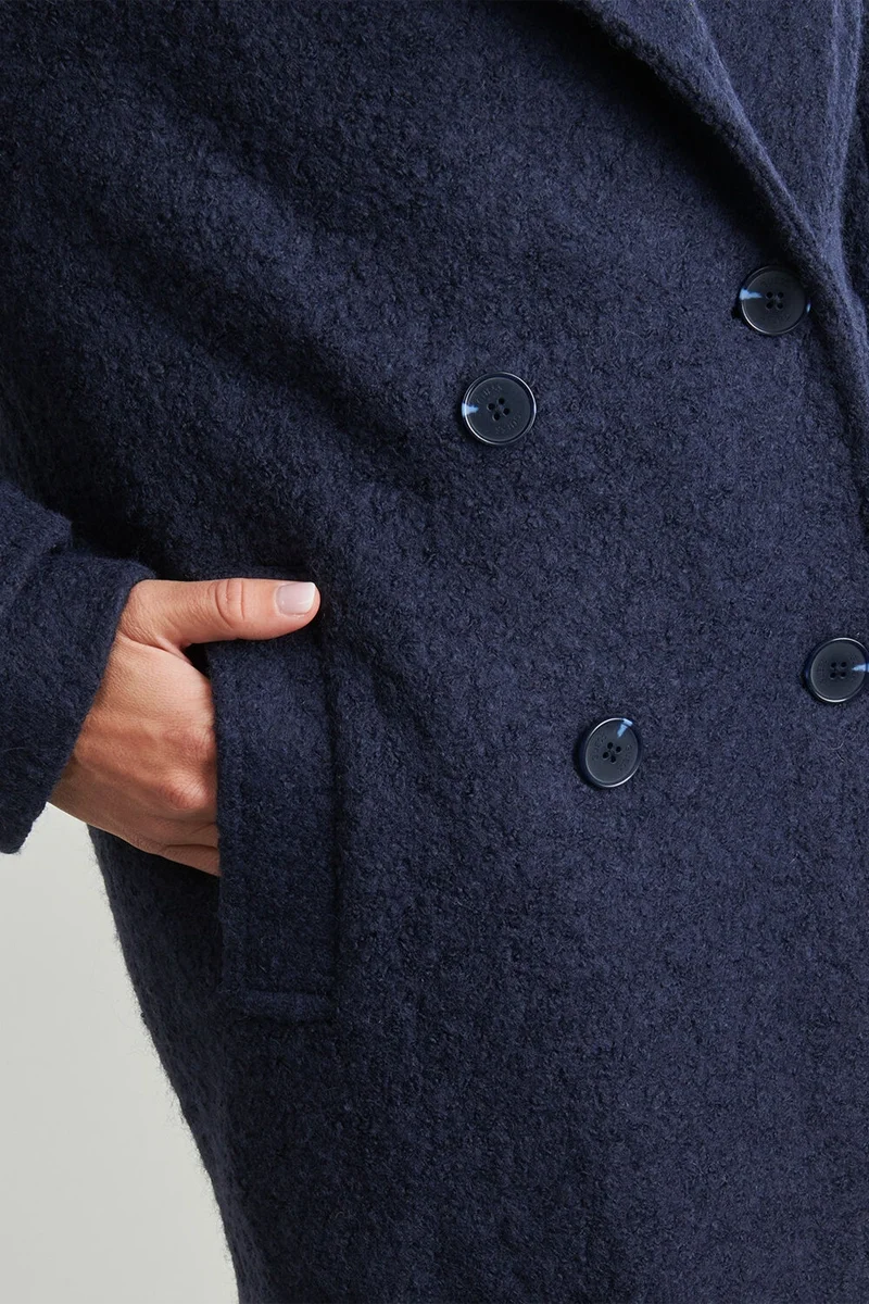 Guess Leona Kadın Mavi Yün Karışımlı Kaban W5BL22W5442-G77G