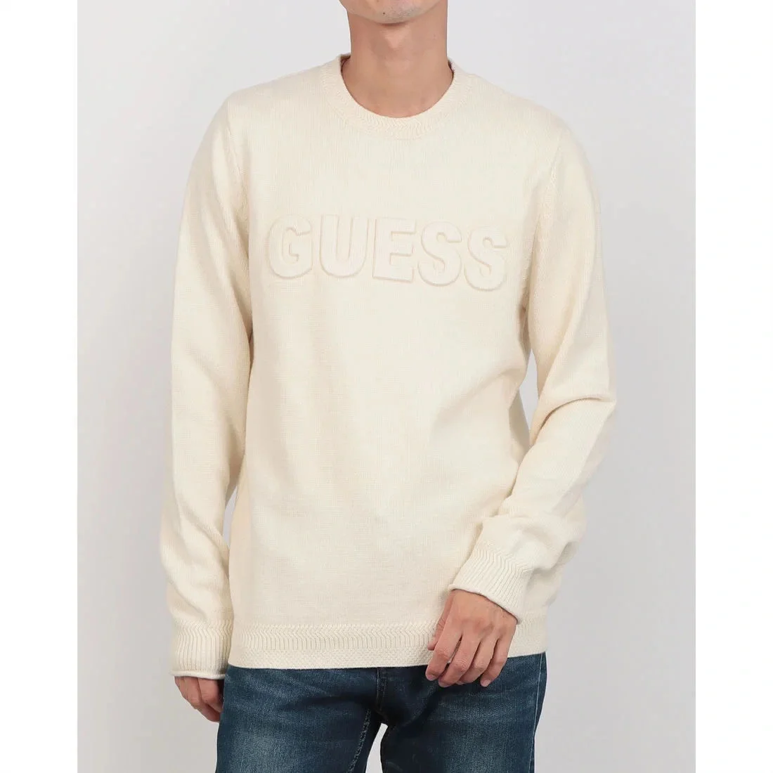 Guess Liam Erkek Krem Triko M5BR35Z2ZK2-G1CV