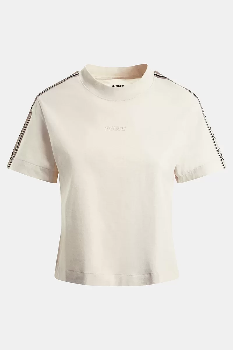 Guess Brıtney Crop Tee Kadın Krem T-Shirt V3RI08I3Z14-G6K5