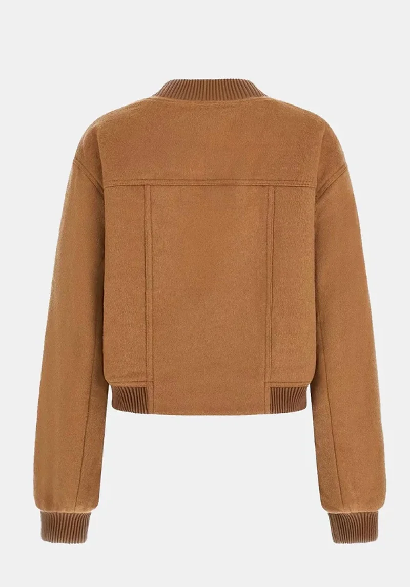Guess Lorenza Kadın Kahverengi Yün Karışımlı Bomber Ceket W5BL20WGVR2-F1AX