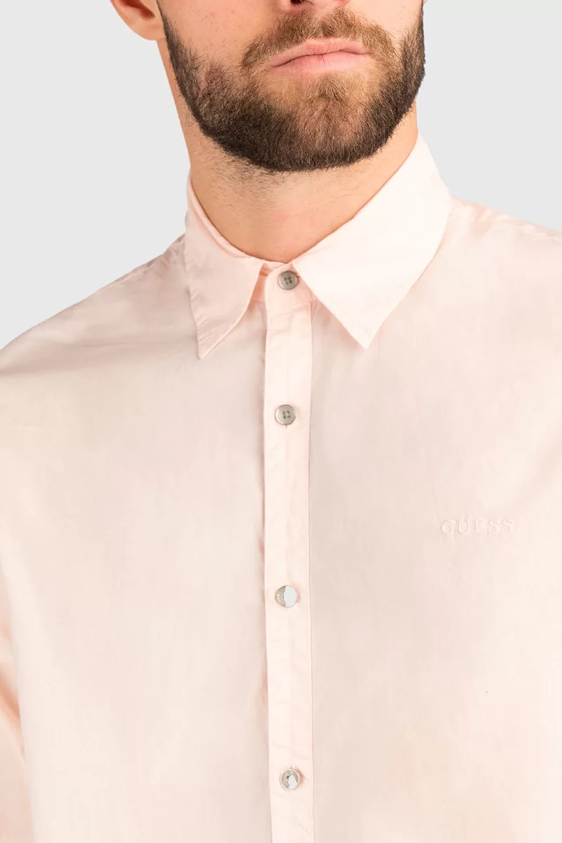 Guess LS COLLINS SHIRT Erkek Pembe Gömlek M5RH10WGXE1-A61L