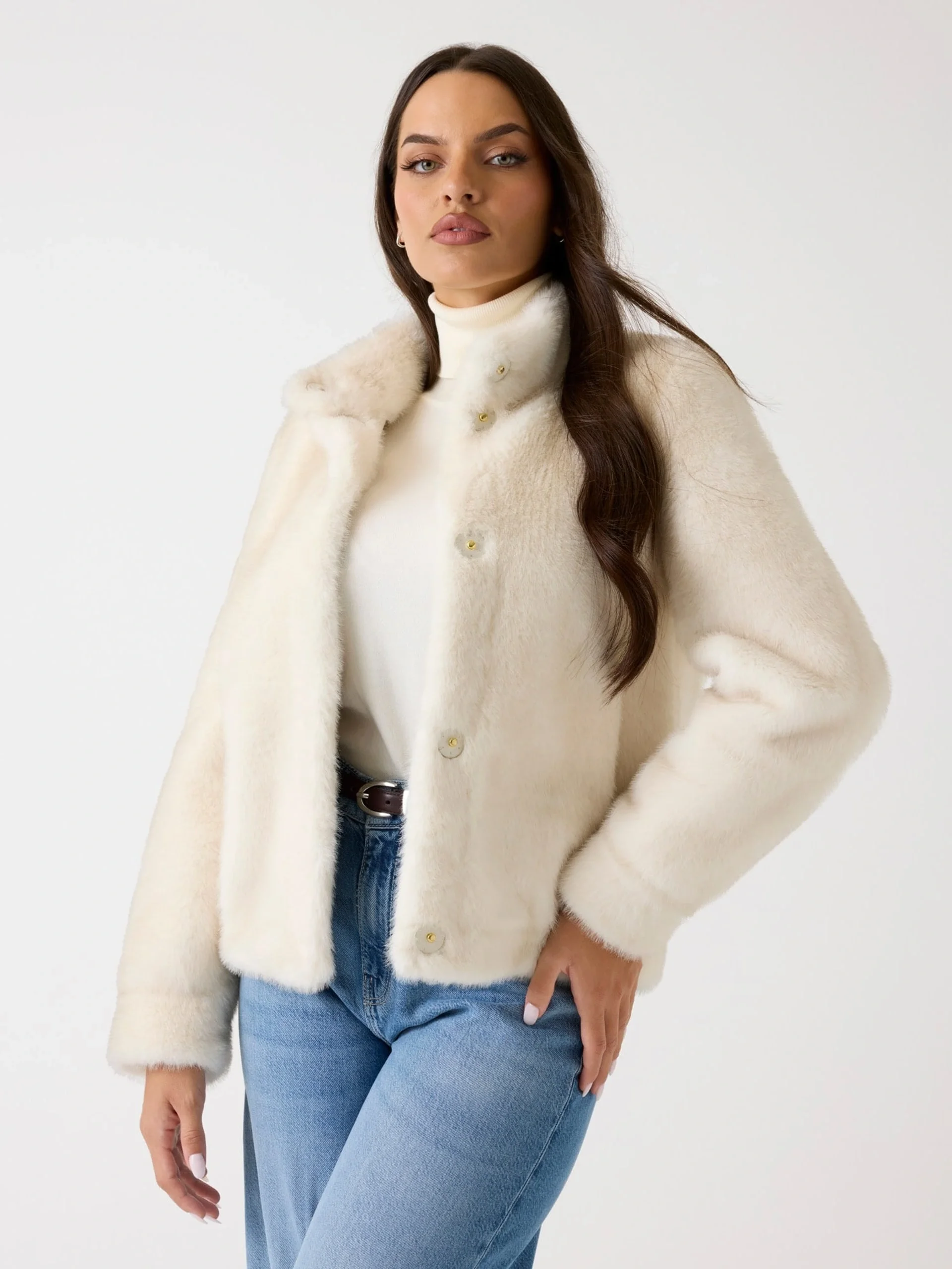 Guess Luna Kadın Beyaz Kürk W5BL64W3920-G012