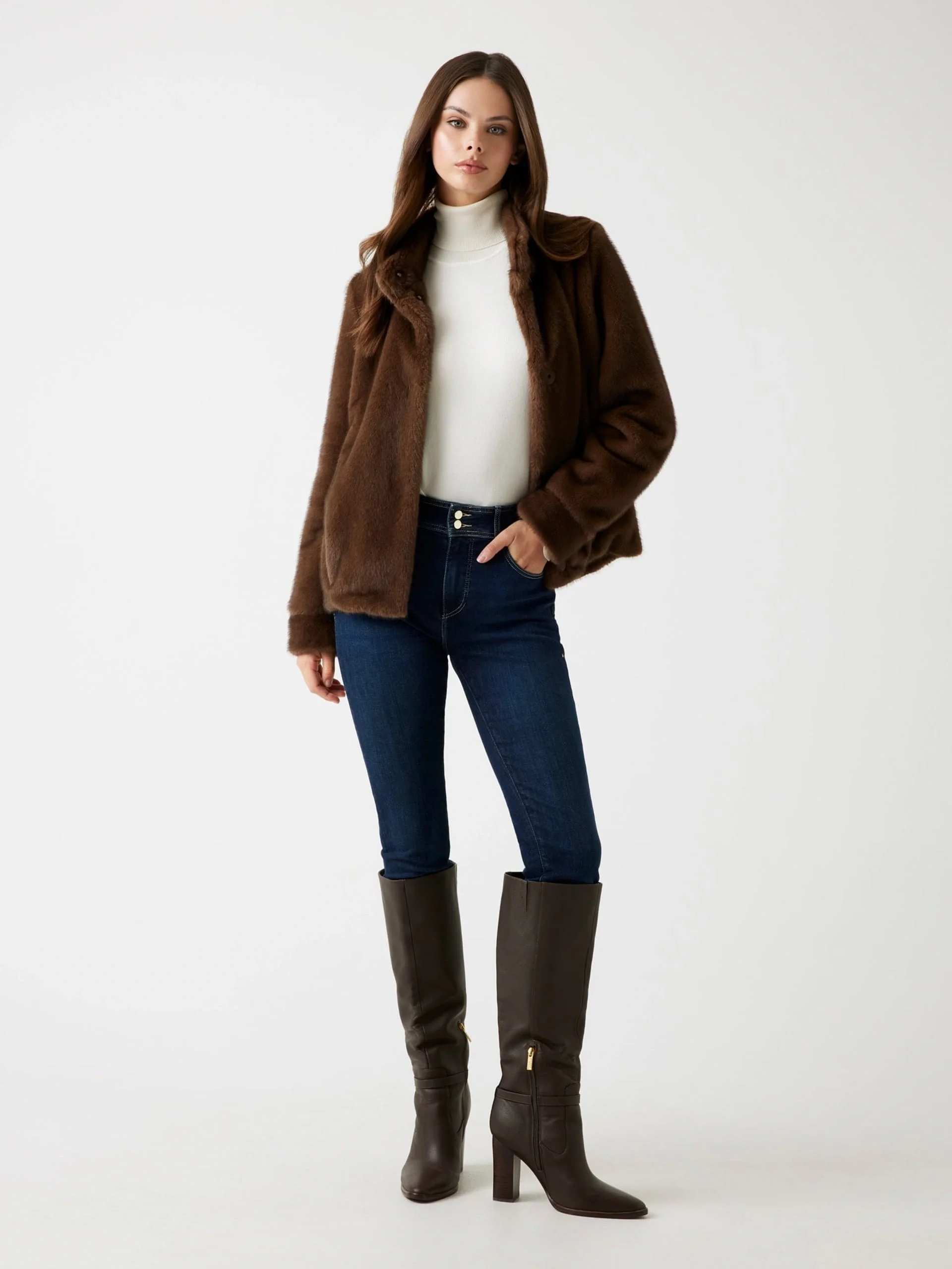 Guess Luna Kadın Kahverengi Kürk W5BL64W3920-F18S