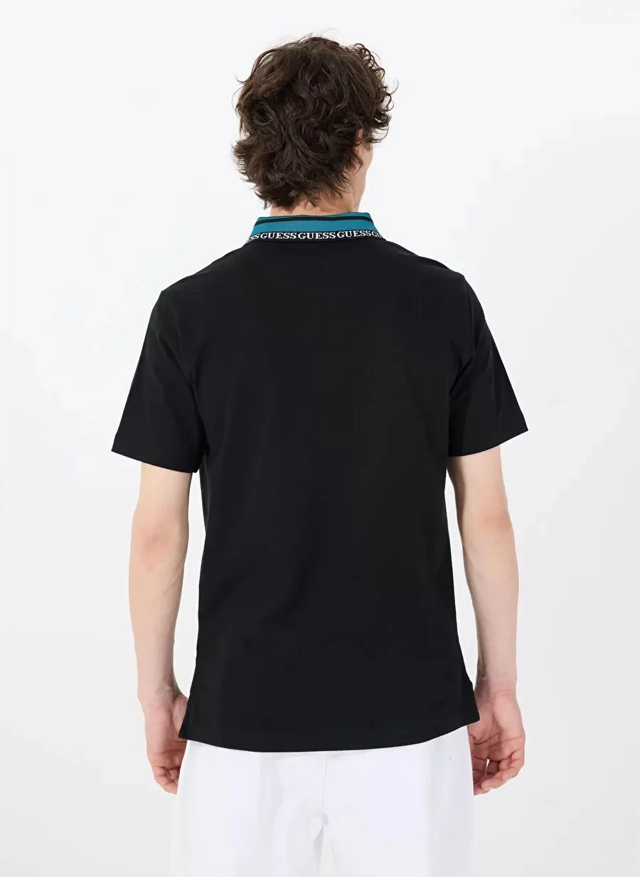 Guess LYLE SS POLO Erkek Siyah T-shirt M5RP60K7O64-JBLK