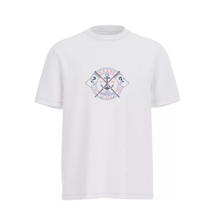 Guess Marina Erkek Beyaz Regular Fit T-Shirt M5YI62K8FQ4-G011