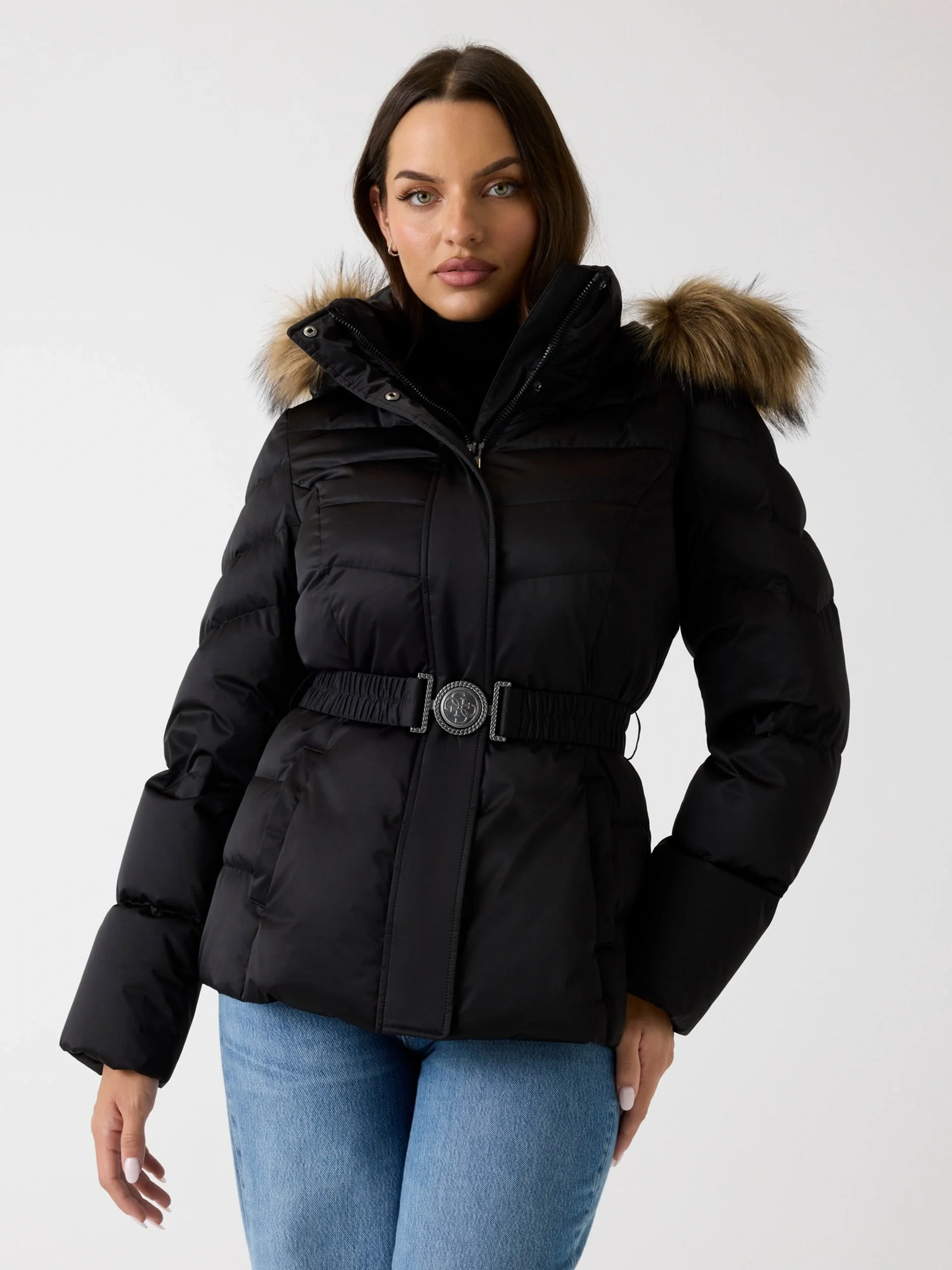 Guess Marina Kadın Siyah Ceket W5BL31W2802-JTMU