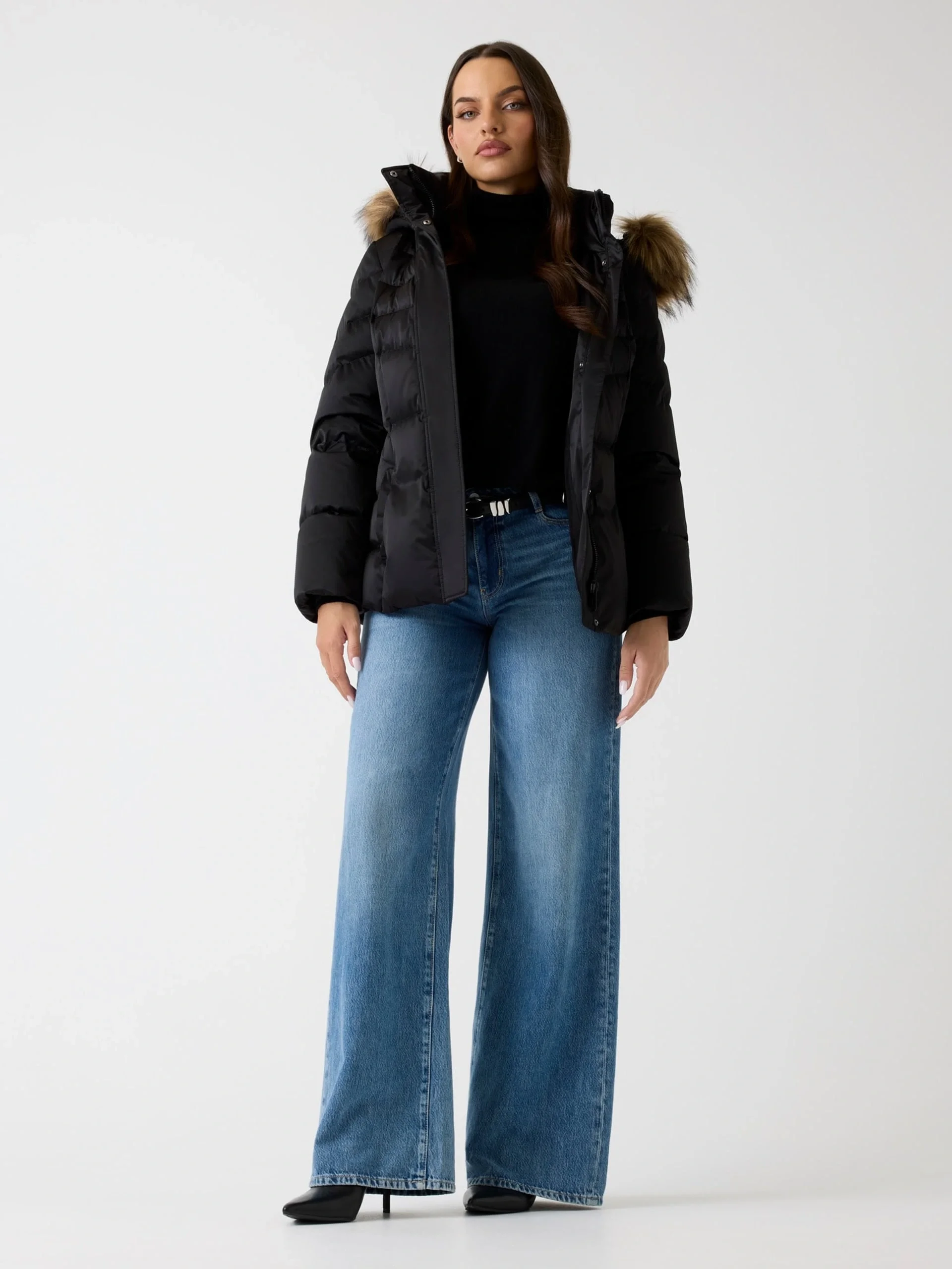 Guess Marina Kadın Siyah Ceket W5BL31W2802-JTMU
