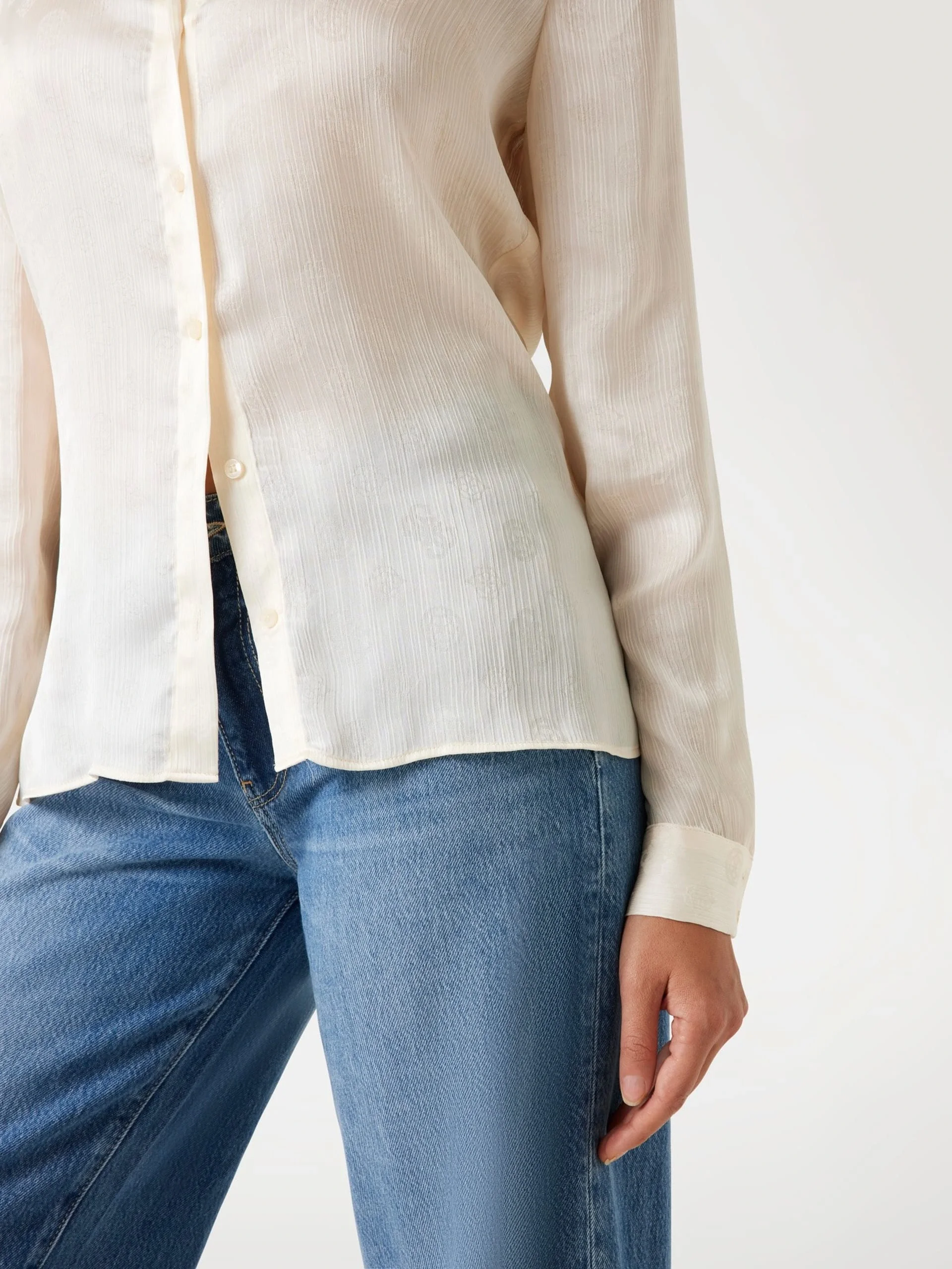Guess Marthe Kadın Krem Relaxed Fit Gömlek W5YH1AWHCR2-G1F7
