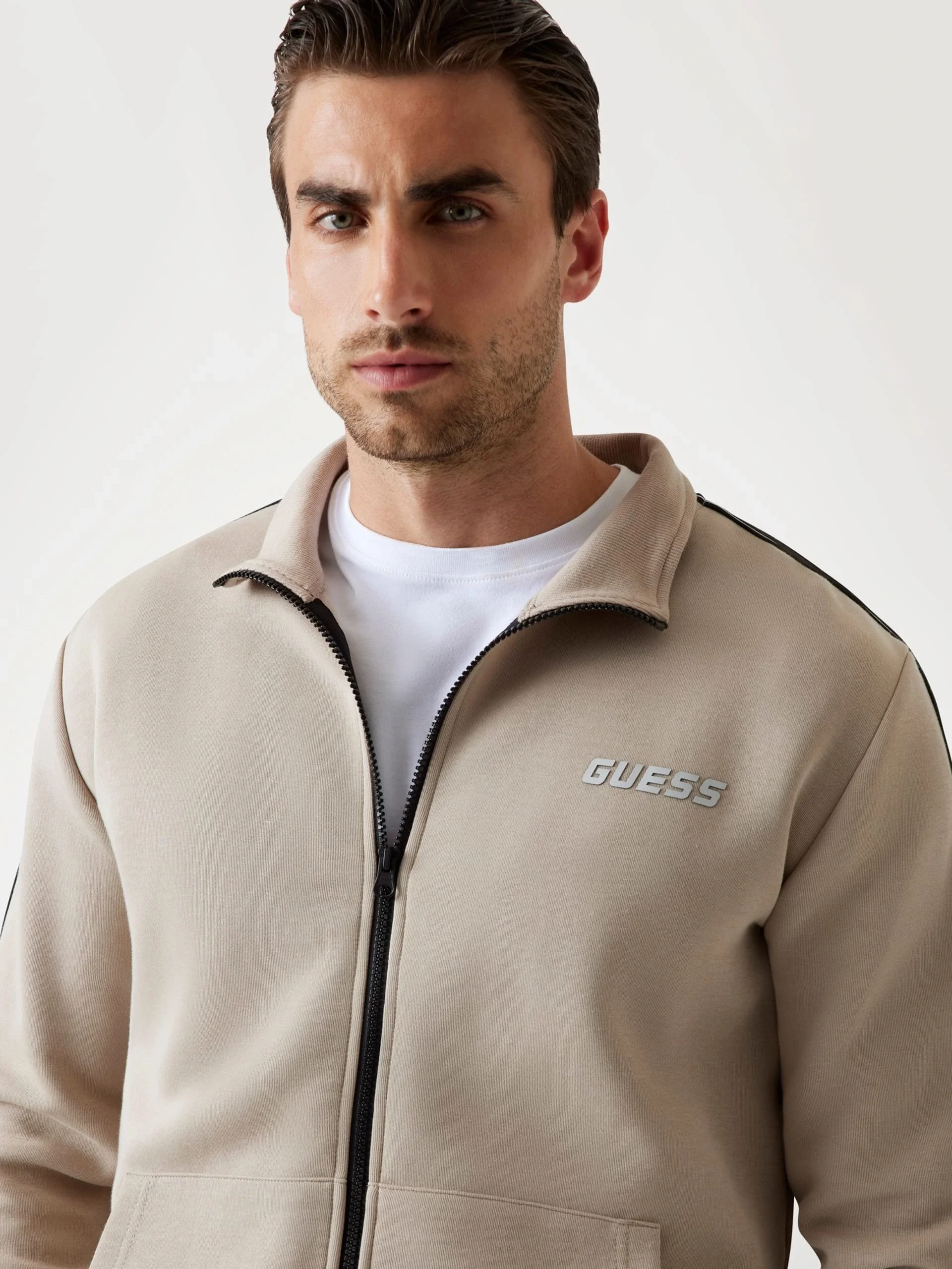 Guess Mickey Erkek Bej Aktif Sweatshirt Z2YQ10KB3P2-G1CA