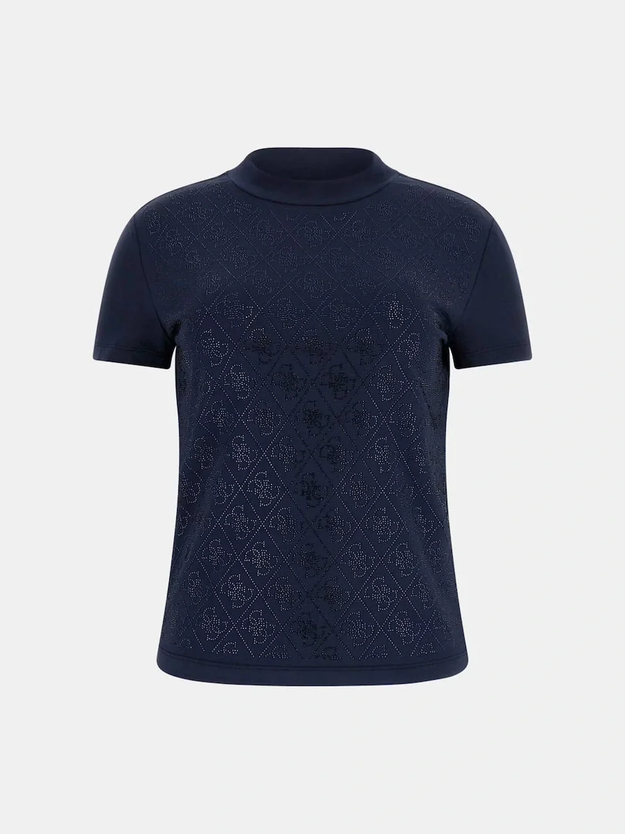 Guess Mock Kadın Mavi Slim Fit T-Shirt W4BI26J1314-G7J6